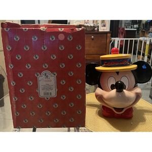 Disney Mickey Mouse Cookie Jar Enesco Ceramic w/ Original Box
